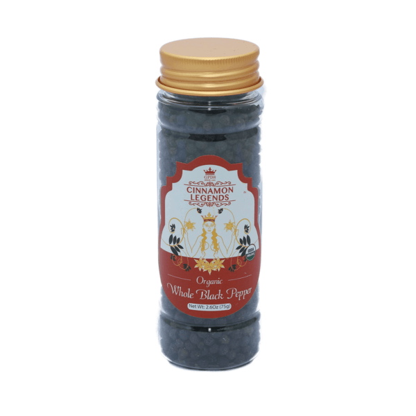 Organic Whole Black Pepper – 36g